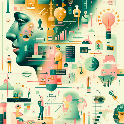 A banner showing teamwork, math, and empathy