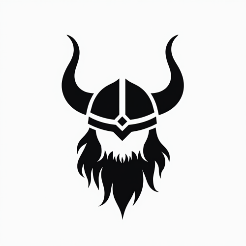 A black and white diagram of a viking helmet.