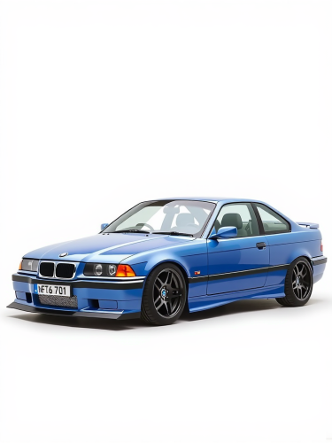 A blue BMW E36 M3 3.2 EVO 1998.