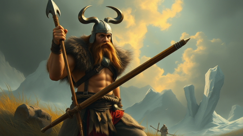A brown Viking warrior.