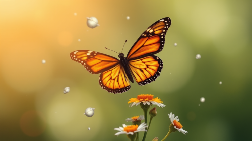 A butterfly creates a big change.