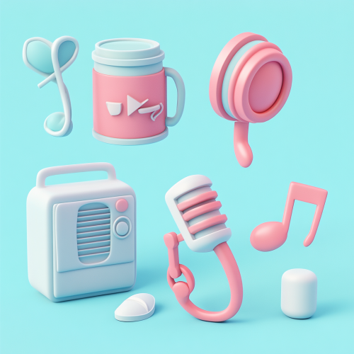 A collection of detailed and gorgeous 3D icons.