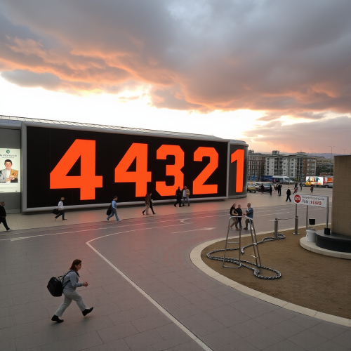 A colorful abstract robot in a galaxy.