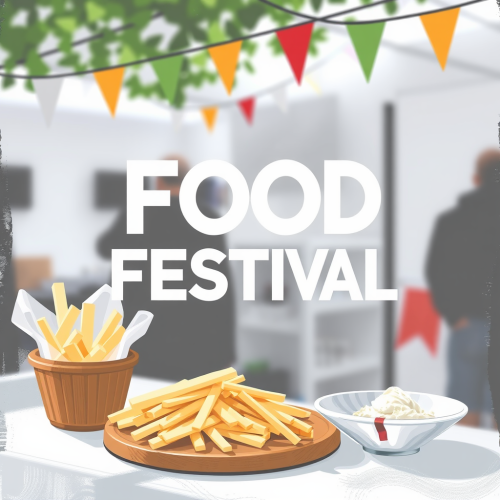 A colorful food festival with various tasty dishes.