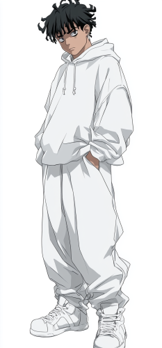 A cool hero with Chakra Energy and HipHop style.