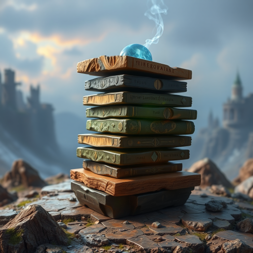 A display showing how stack works in Magic.
