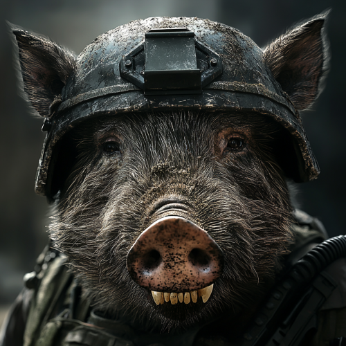 A fierce boar in Call of Duty attire