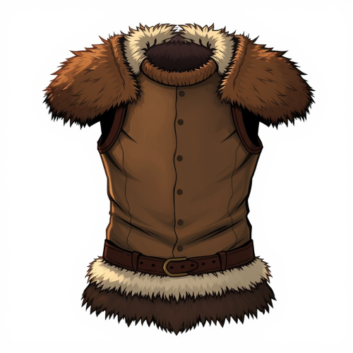 A furry hide armor shirt illustration.