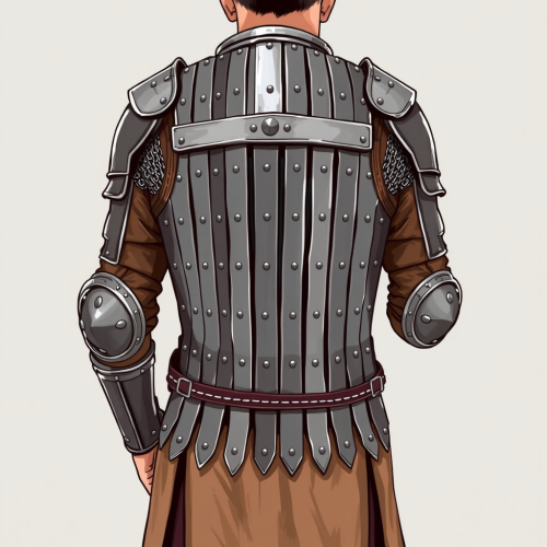 A knight in metal armor.