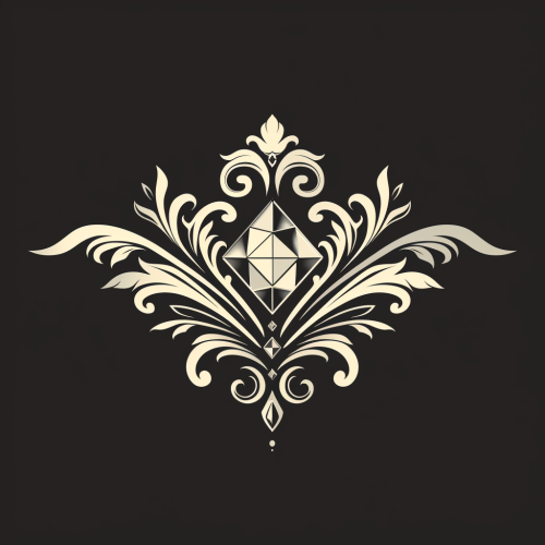A logo with diamond and elegant tentacles