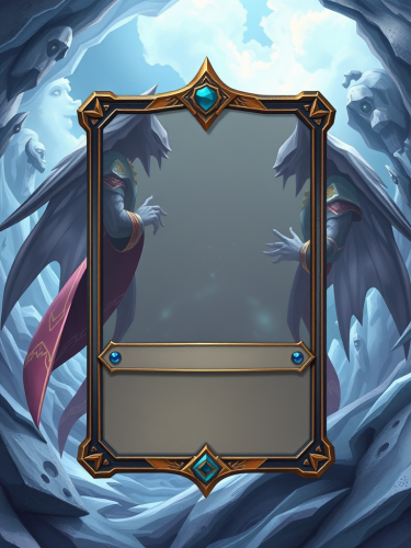 A magical trading card with blank space.