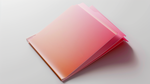 A modern folder design with pink and orange gradient.