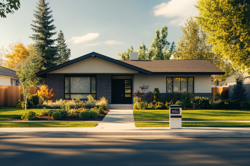 A modern house for sale, bright and inviting