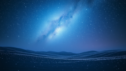 A mysterious world in beautiful light colors.