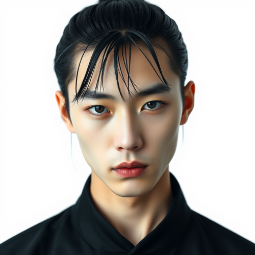 A mysterious young man with gothic style portrait.