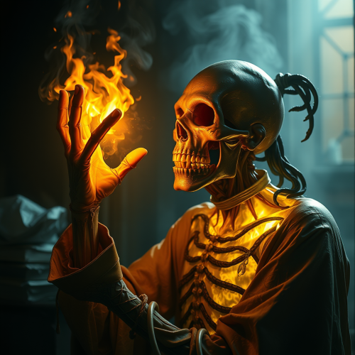 A person made of melting light helps burglars.