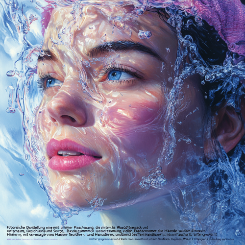 A person washing hands anxiously in bathroom.