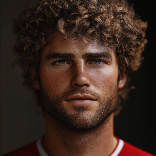 A portrait of a Dutch soccer player