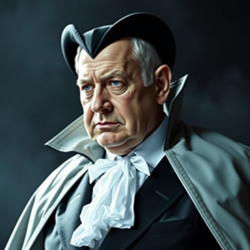 A realistic Benjamin Netanyahu in Dracula costume.