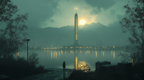 A realistic picture of North Korea at night A realistic picture of North Korea at night