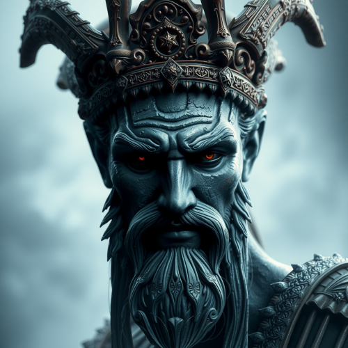 A realistic traditional image of Hades, the god.