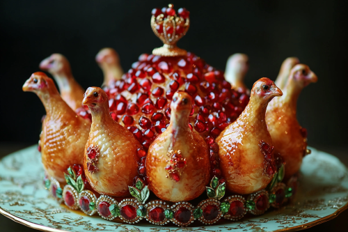 A royal dish of spatchcocked chicken with honey-glazed jewels