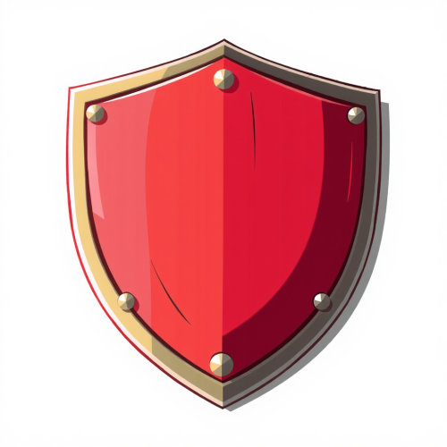 A shield with moving images, drawn swiftly.