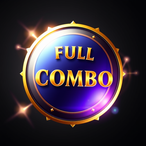 A shiny gold badge with FULL COMBO label.