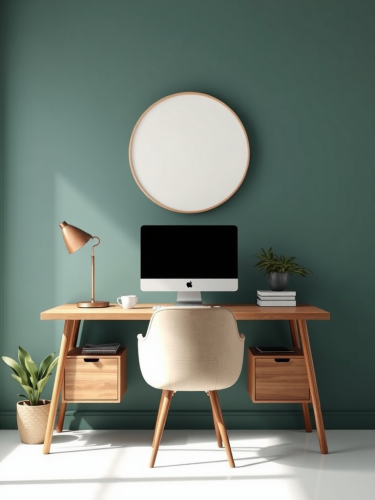 A simple and modern home office design.