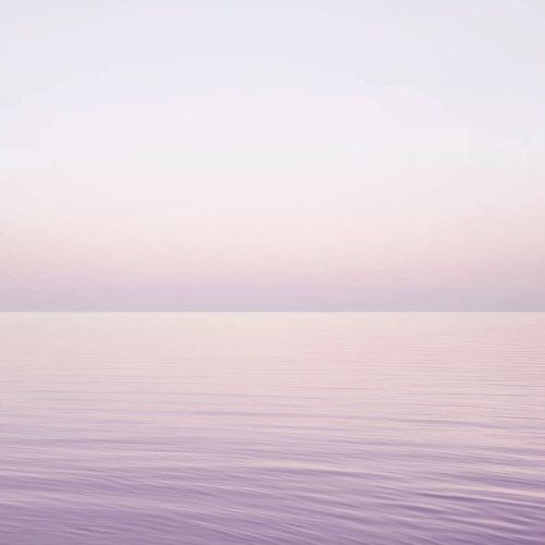 A soothing, pale pink to lavender gradient background.