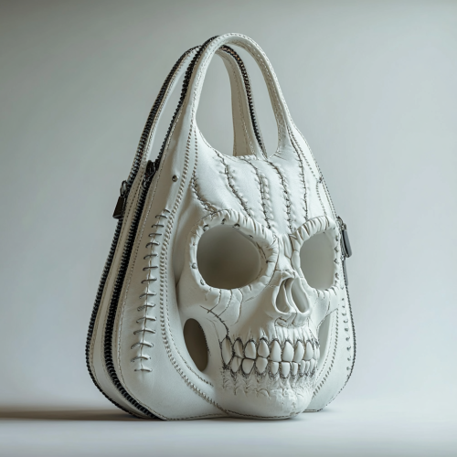 A spooky skull handbag