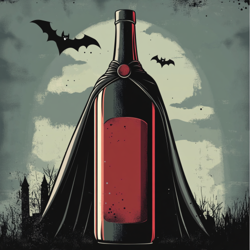 A spooky vampire bottle for Halloween night