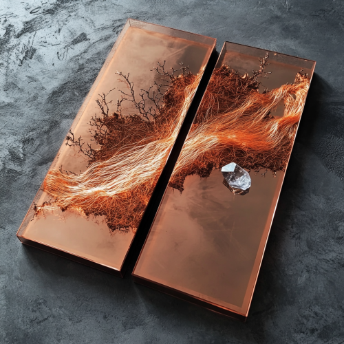 A stormy map of Malta on copper plates