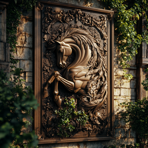 A stunning horse carving in time-lapse style