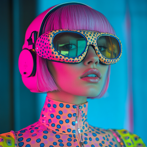 A surreal image of a fashionable woman.