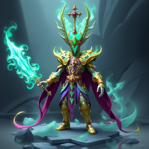 A villain monster named Kefka in final state