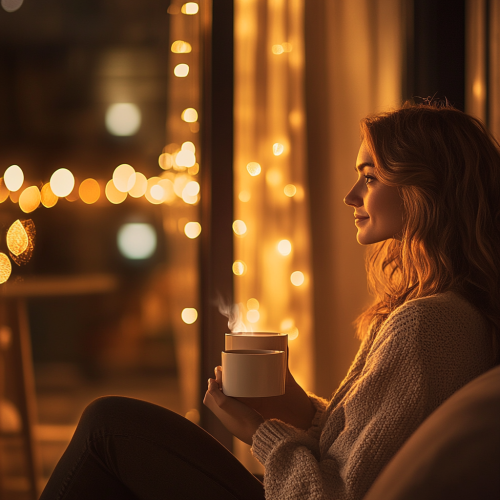 A warm, inviting profile picture background