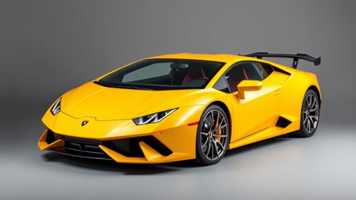 A yellow Lamborghini Reventon in 2025.