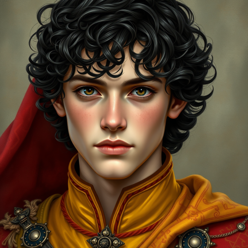 A young noble Dornish man in regal attire.