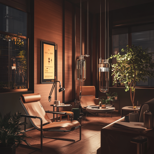 AI Image: A modern and comfortable coffee lounge