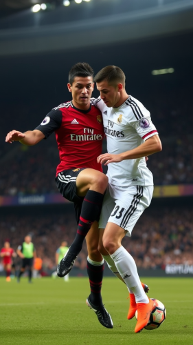 AI shows speed slapping Cristiano Ronaldo.