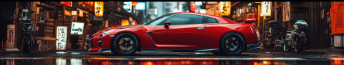 ALT: Store image reflecting NISSAN GT-R and Japanese car performance.