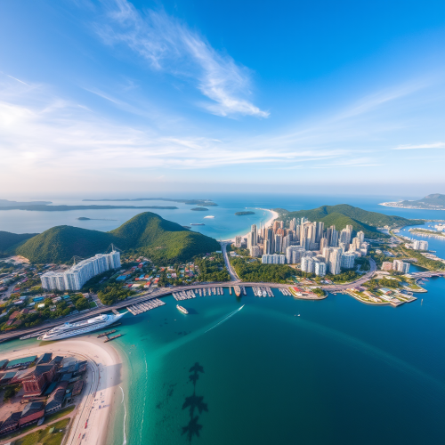 Aerial View of Great Nicobar Island City