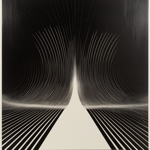 Aerodynamic lines creating symmetrical motion in abstract image