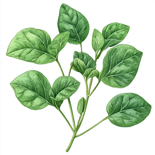 An American sorrel with green leaves illustration