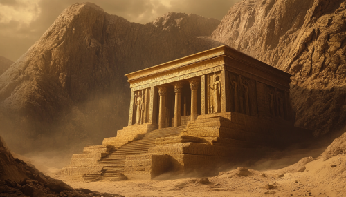 An Ancient Temple in a Dark, Haunted Landscape