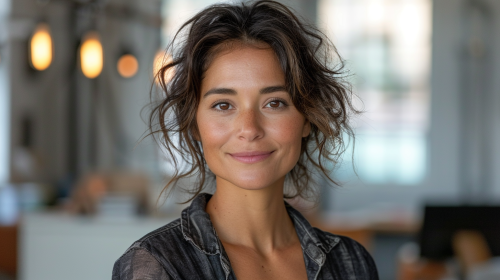 Peruvian Woman in Minimalistic Office