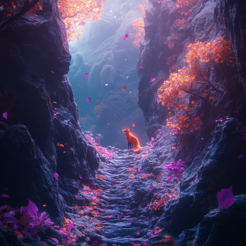 An Autumn Adventure with Neon Foxes on Trail