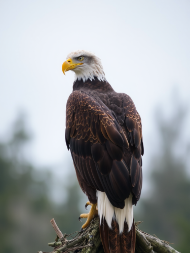 An Eagle Looking Away in the Distance. An Eagle Looking Away in the Distance.