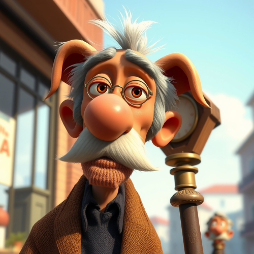 An Elderly Italian Man in Pixar Style An Elderly Italian Man in Pixar Style